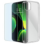 Coque Apple iPhone 11 Silicone Souple et Film Verre Trempé 9H Transparent