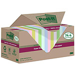 POST-IT Super Sticky Recycling Notes, 18x70 feuilles, 76 x 76 mm, coloré