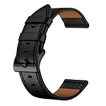 Avizar Bracelet pour Apple Watch 45mm / 44mm / 42mm Cuir véritable noir