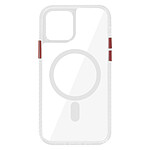 Avizar Coque pour iPhone 12 Mini Magsafe Antichoc Cercle magnétique Rouge