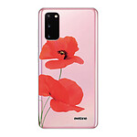 Evetane Coque Samsung Galaxy S20 360 intégrale transparente Motif Coquelicot Tendance