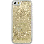 Guess Coque pour iPhone 5/5S/SE rigide avec paillettes Transparent