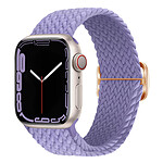 Avizar Bracelet pour Apple Watch 41mm et 40mm et 38 mm Nylon Tressé Ajustable par Boucle Métallique  lavande