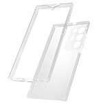 Avizar Coque Intégrale pour Samsung Galaxy S23 Ultra Arrière Rigide Transparent et Avant Souple  Transparent