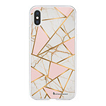 LaCoqueFrançaise Coque iPhone X/Xs silicone transparente Motif Marbre Rose ultra resistant