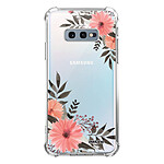 Evetane Coque Samsung Galaxy S10e anti-choc souple angles renforcés transparente Motif Fleurs roses