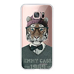 Evetane Coque Samsung Galaxy S7 Edge 360 intégrale transparente Motif Tigre Fashion Tendance