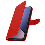 Avizar Étui pour Xiaomi 12 / 12X Clapet Portefeuille Support Vidéo  Rouge