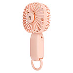 Avizar Mini Ventilateur de Poche Design Tête d'ours Mignon avec Accroche Rose Champagne