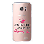 Evetane Coque Samsung Galaxy S7 Edge 360 intégrale transparente Motif Je suis une princesse Tendance