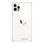 LaCoqueFrançaise Coque iPhone 12/12 Pro anti-choc souple angles renforcés transparente Motif Coeur Blanc Amour
