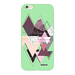 Evetane Coque iPhone 6/6S Silicone Liquide Douce vert pâle Triangles Design