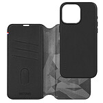 Decoded Étui Cuir pour iPhone 15 Pro Max Coque détachable Anti-chutes 1.2m Portefeuille Compatible MagSafe Noir