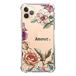 LaCoqueFrançaise Coque iPhone 11 Pro Max anti-choc souple angles renforcés transparente Motif Amour en fleurs
