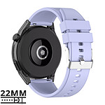 Avizar Bracelet pour Huawei Watch GT Runner Silicone Renforcé Boucle Argentée Violet