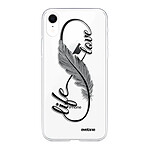 Evetane Coque iPhone Xr silicone transparente Motif Love Life ultra resistant