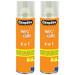 CLÉOPÂTRE Spray Colle 250ml Glue Aérocol 4 en 1 (repositionnable, ajustable, orientable) x 2