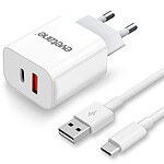 EVETANE Chargeur ultra rapide double Port USB - USB C 20 W avec Cable USB-C