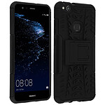 Avizar Coque Huawei P10 Lite Coque arrière Antichocs renforcé + Support intégré - Noir