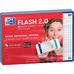 OXFORD Paquet 80 Fiches Bristol Flash 2.0 - A6 105 x 148 mm Bleu marine