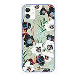 LaCoqueFrançaise Coque iPhone 11 Silicone Liquide Douce lilas Fleurs vert d'eau