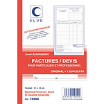 ELVE Manifold AUTO-ENTREPRENEUR Facture/Devis 21 x 14 cm Vertical 50 dupli