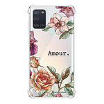 LaCoqueFrançaise Coque Samsung Galaxy A21S anti-choc souple angles renforcés transparente Motif Amour en fleurs