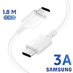 Samsung Câble USB-C vers USB-C Charge rapide 3A 1,8 mètre D'origine  EP-DW767JWE Blanc