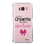 Evetane Coque Samsung Galaxy S8 anti-choc souple angles renforcés transparente Motif Un peu chiante tres attachante