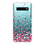 Evetane Coque Samsung Galaxy S10 Plus 360 intégrale transparente Motif Confettis De Coeur Tendance