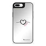 LaCoqueFrançaise Coque iPhone 7 Plus/8 Plus miroir Coeur Noir Amour Design