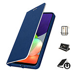Forcell Étui pour Samsung Galaxy A53 5G Carbone Porte-carte Support Vidéo  Luna Book Carbon Bleu