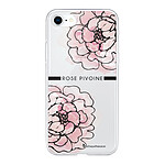 LaCoqueFrançaise Coque iPhone 7/8/ iPhone SE 2020/ 2022 silicone transparente Motif Rose Pivoine ultra resistant