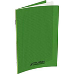 CONQUÉRANT Cahier 24x32cm Grands Carreaux Seyès 140 Pages Couverture Polypro Vert