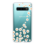 Evetane Coque Samsung Galaxy S10 360 intégrale transparente Motif Marguerite Tendance