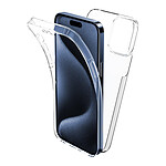 Evetane Coque iPhone 15 Pro 360° intégrale Protection avant et arrière silicone transparente Motif