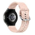 Avizar Bracelet pour Galaxy Watch 5 / 5 Pro / 4 Silicone Texturé Losange  Rose
