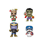 Marvel - Pack 4 Figurines POP! Marvel Holiday 9 cm