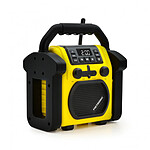 Metronic 477217 - Radio de chantier Billy FM, Bluetooth, batterie de secours - jaune et noir