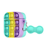 Coque Airpods Silicone Multicolore Bubble Pop Conception 2 Parties