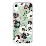 LaCoqueFrançaise Coque iPhone Xr 360 intégrale transparente Motif Fleurs vert d'eau Tendance