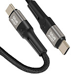 Blue Star Câble USB C / USB C Power Delivery 60W Quick Charge 4.0 Longueur 2m Noir