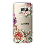 LaCoqueFrançaise Coque Samsung Galaxy S7 360 intégrale transparente Motif Amour en fleurs Tendance