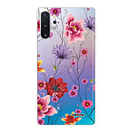 Evetane Coque Samsung Galaxy Note 10 Plus 360 intégrale transparente Motif Fleurs Multicolores Tendance