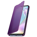 Avizar Housse Huawei P30 Étui Miroir Clapet translucide Stand Vidéo violet