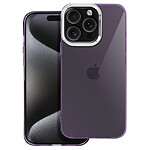 Avizar Coque pour iPhone 16 Pro Souple Design Fumé Contour Caméra Métallisé Violet