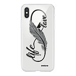 Evetane Coque iPhone Xs Max 360 intégrale transparente Motif Love Life Tendance