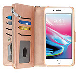 Avizar Étui iPhone 6 Plus/6S Plus/7 Plus/8 Plus Portefeuille Coque Amovible - Rose Gold