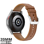 Avizar Bracelet Cuir pour Galaxy Watch 4 Watch 3 41mm Huawei Watch GT 2 42mm Marron