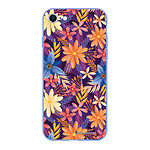 LaCoqueFrançaise Coque iPhone 7/8/ iPhone SE 2020 Silicone Liquide Douce lilas Fleurs violettes et oranges